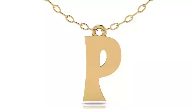 Alphabet Stylish Pendant P