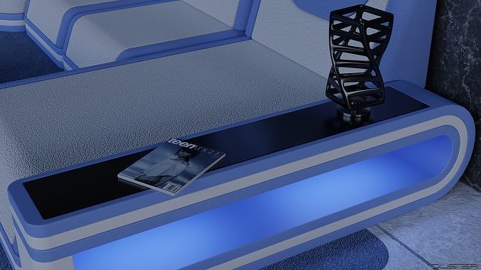 Modern Futuristic Room Corner 3D model 4