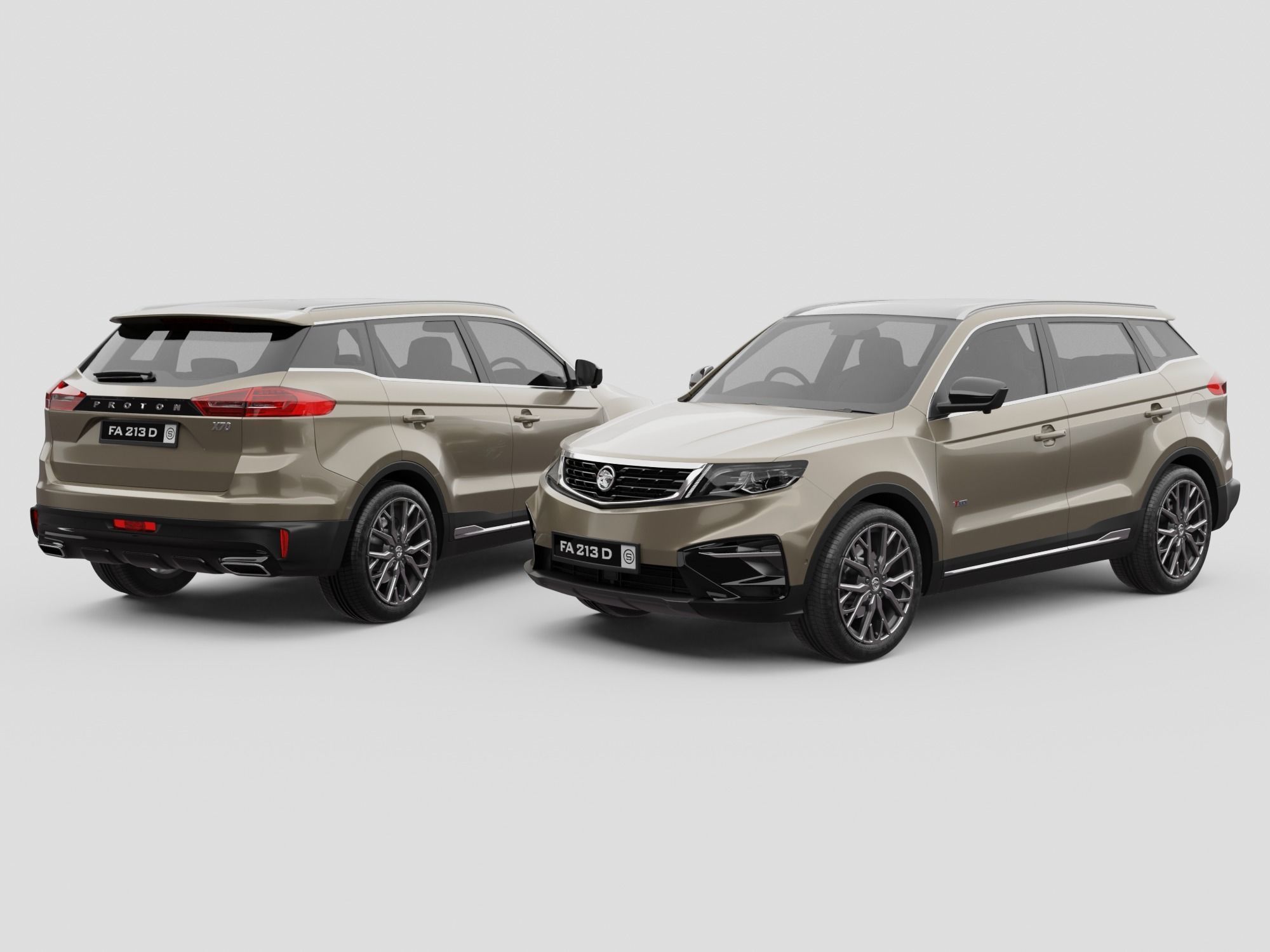 Proton X70 2020 3D model_1