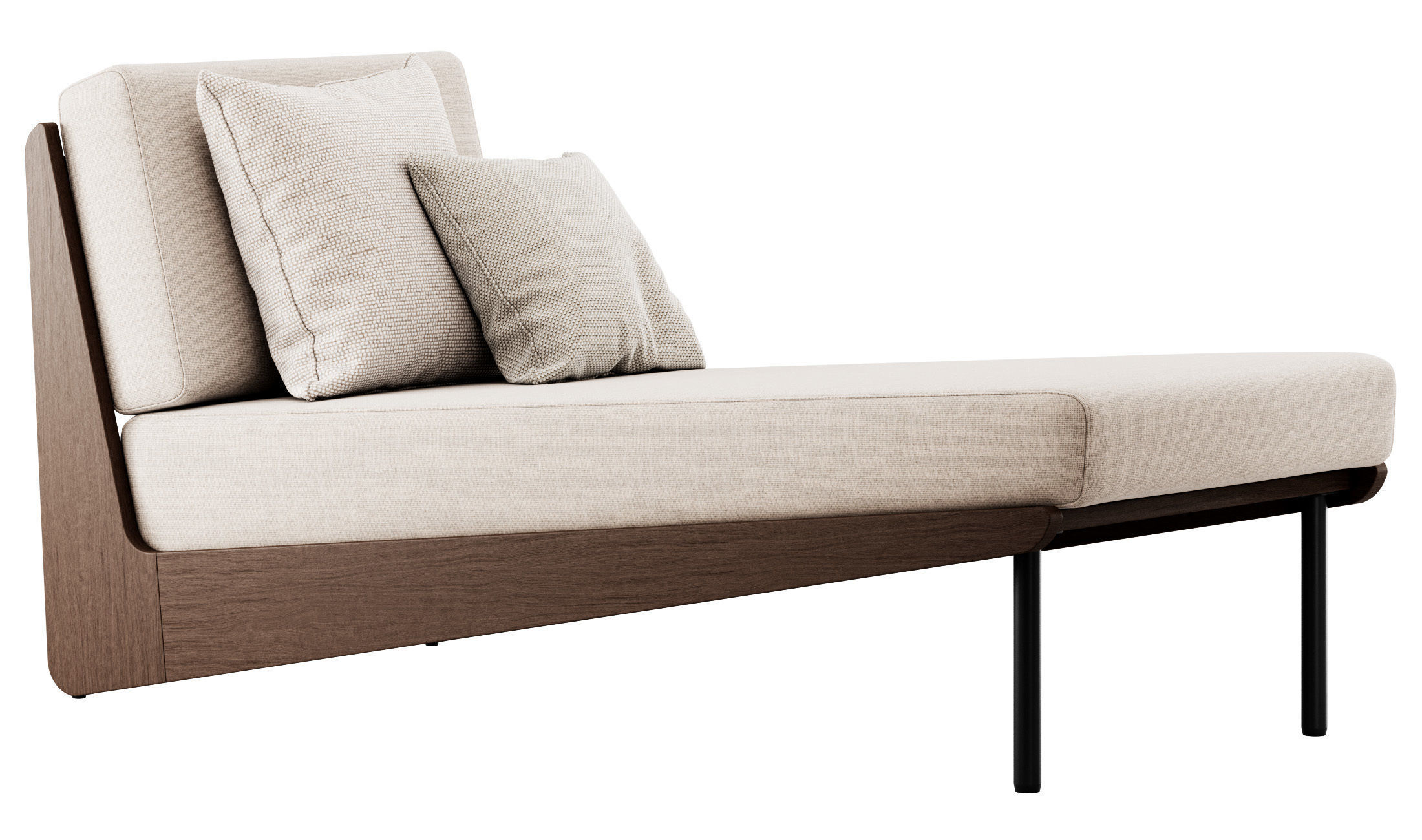 Kinney Teak Chaise by Crate and Barrel 3D model_7
