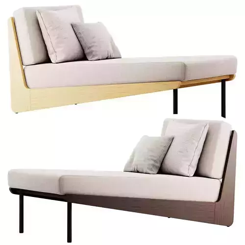 Kinney Teak Chaise by Crate and Barrel