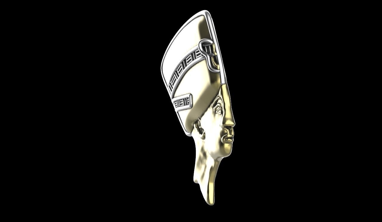 Clayoo Nefertiti Pendant 3D print model_3