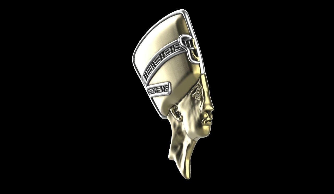 Clayoo Nefertiti Pendant 3D print model_4