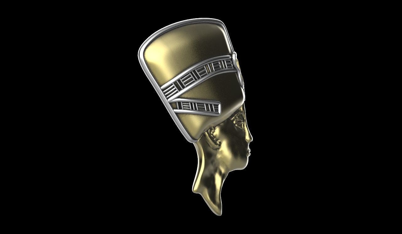 Clayoo Nefertiti Pendant 3D print model_1