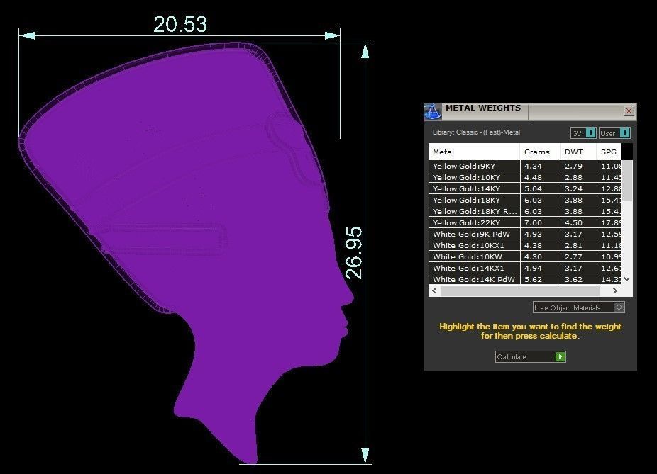 Clayoo Nefertiti Pendant 3D print model_9