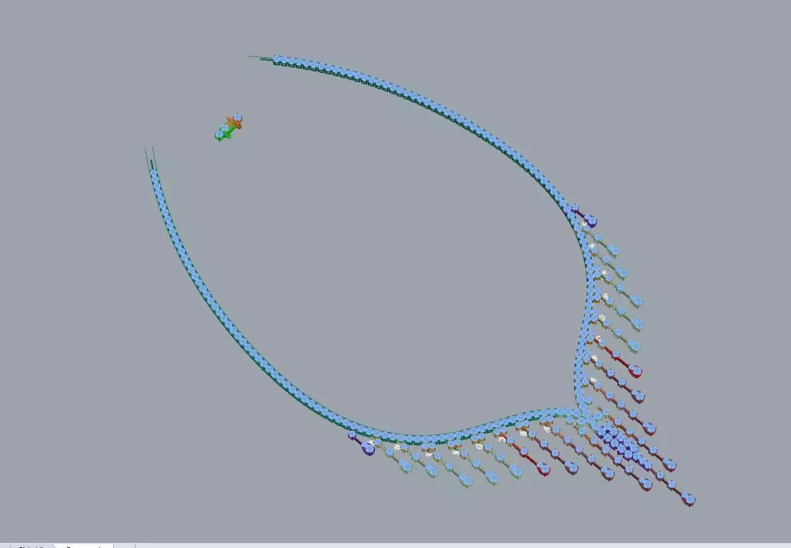 necklace diamond 3D print model_0