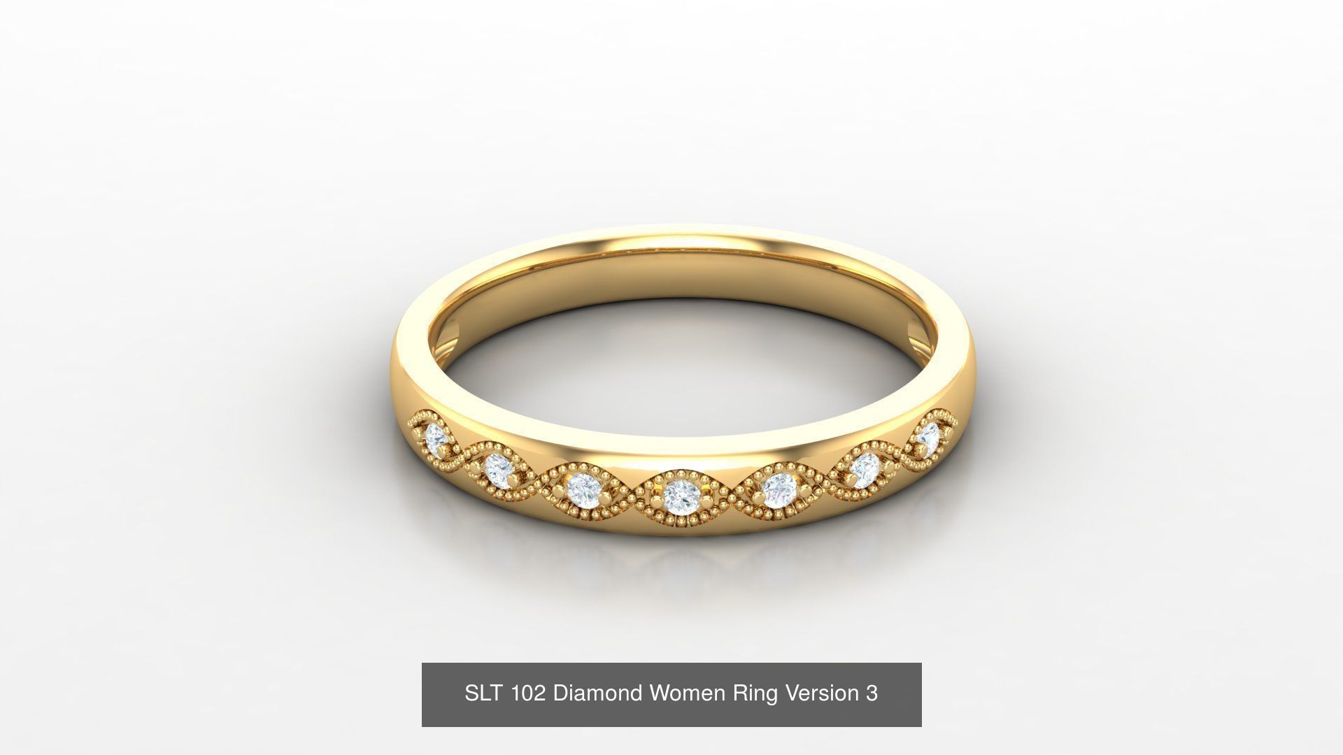 Diamond Women Ring Version 3 3D Model Collection_59