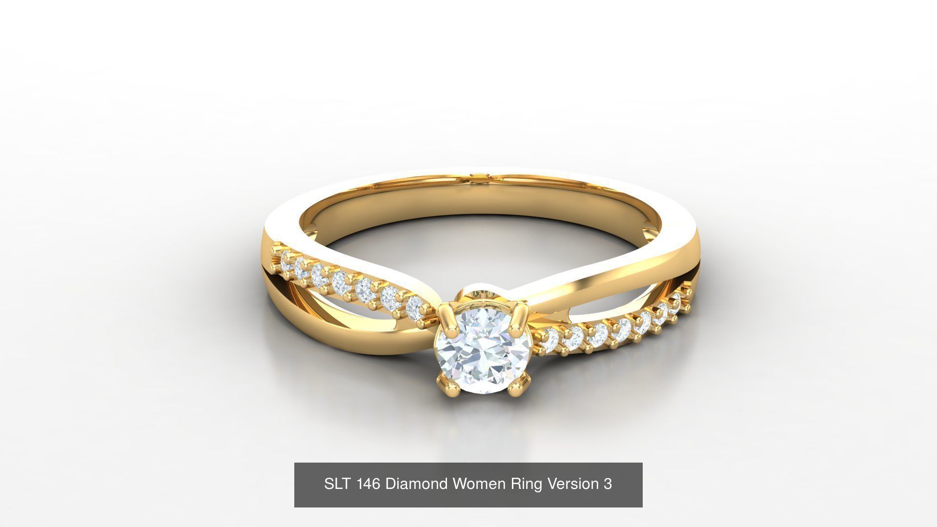 Diamond Women Ring Version 3 3D Model Collection_15