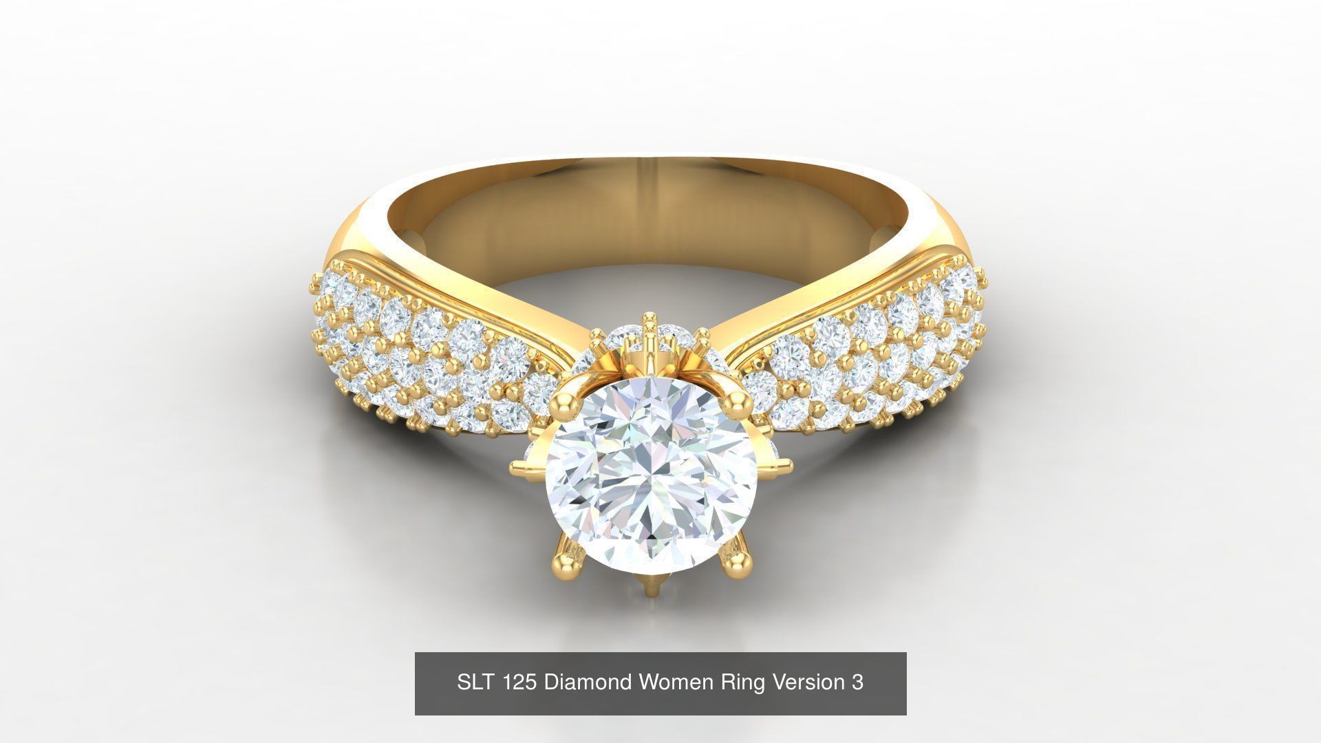 Diamond Women Ring Version 3 3D Model Collection_36