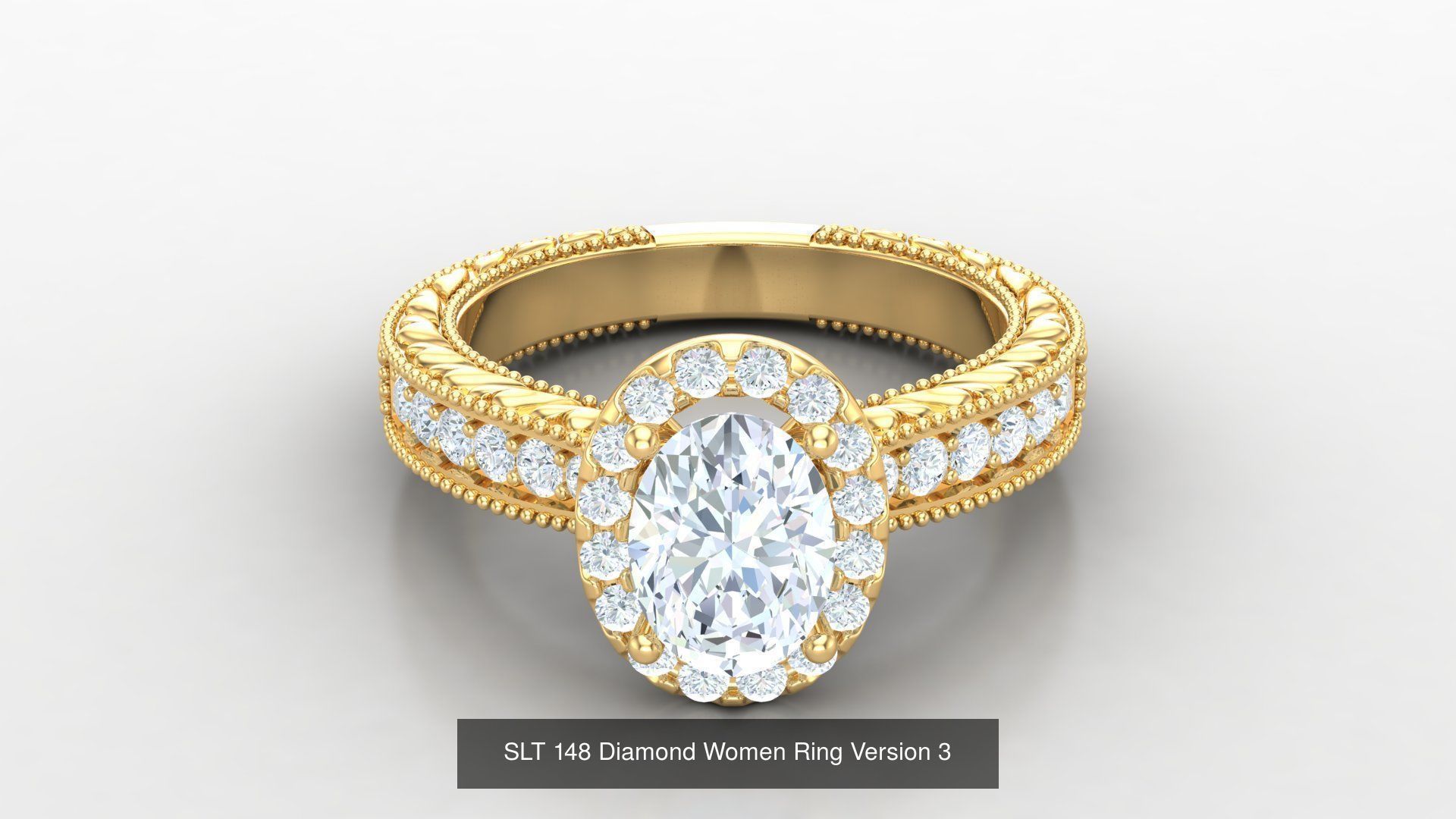 Diamond Women Ring Version 3 3D Model Collection_13
