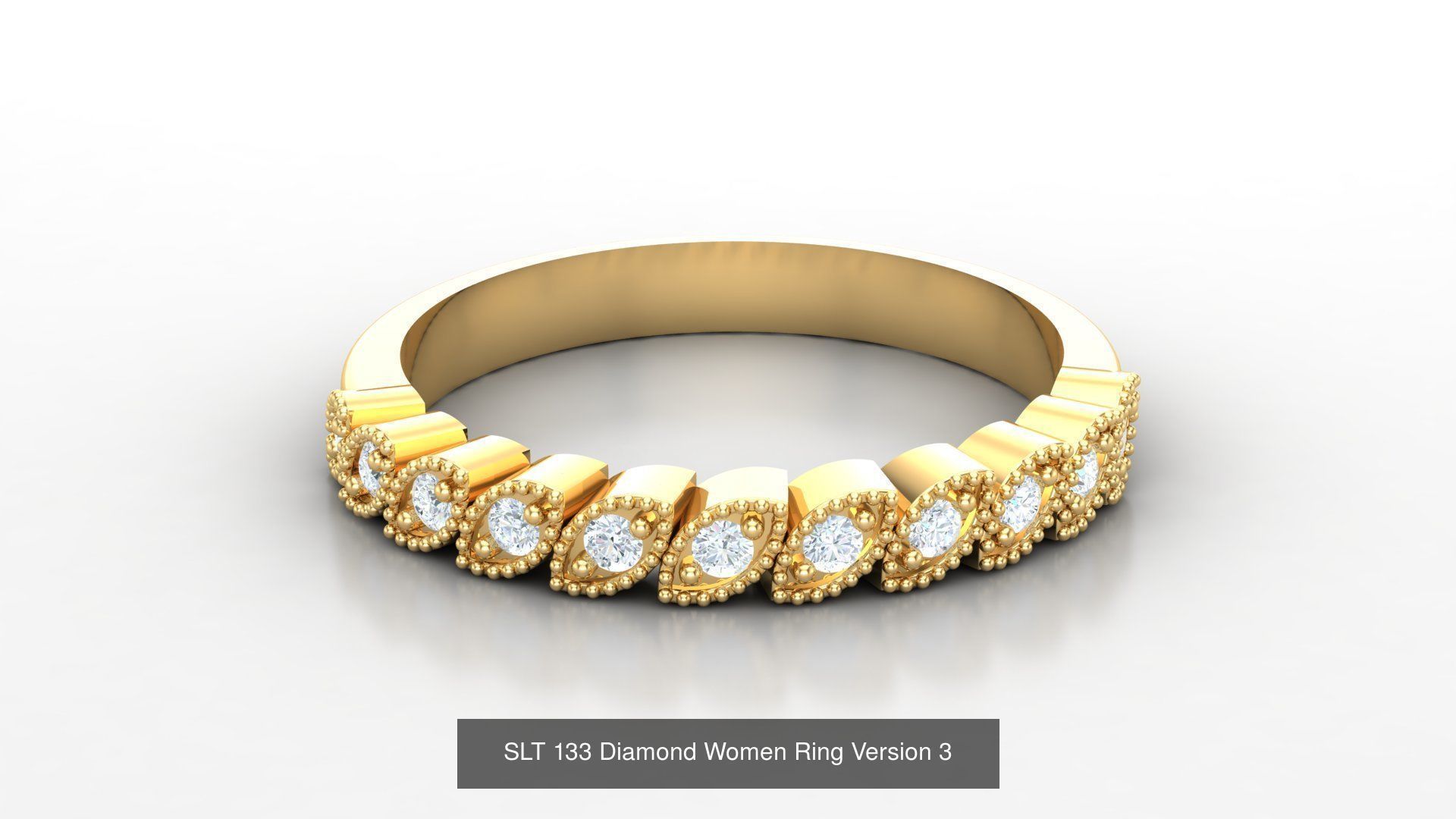 Diamond Women Ring Version 3 3D Model Collection_28