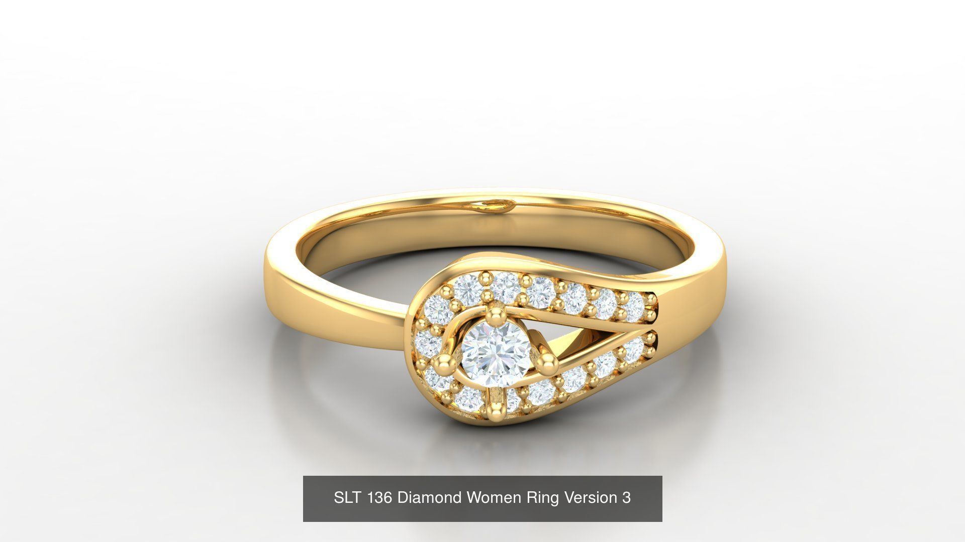 Diamond Women Ring Version 3 3D Model Collection_25