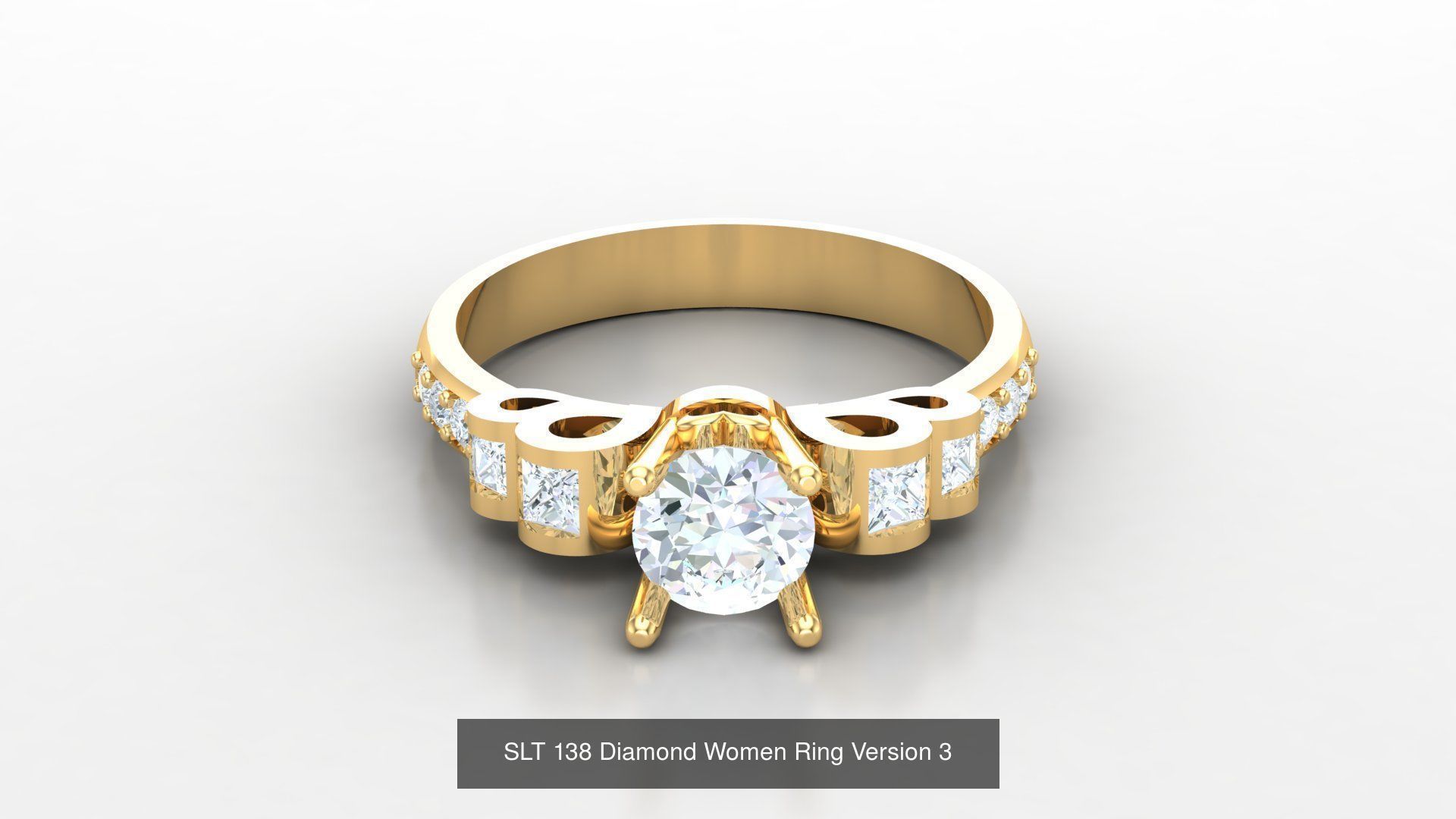 Diamond Women Ring Version 3 3D Model Collection_23