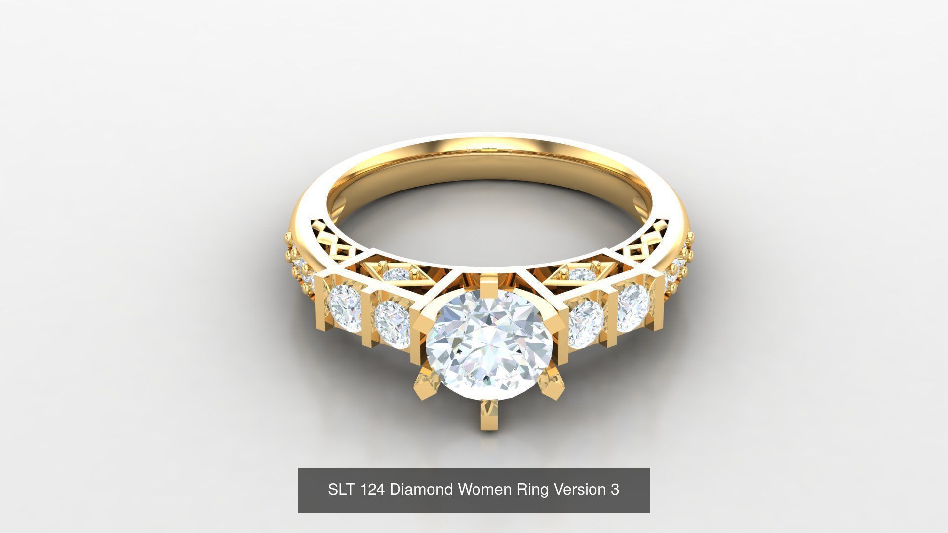 Diamond Women Ring Version 3 3D Model Collection_37