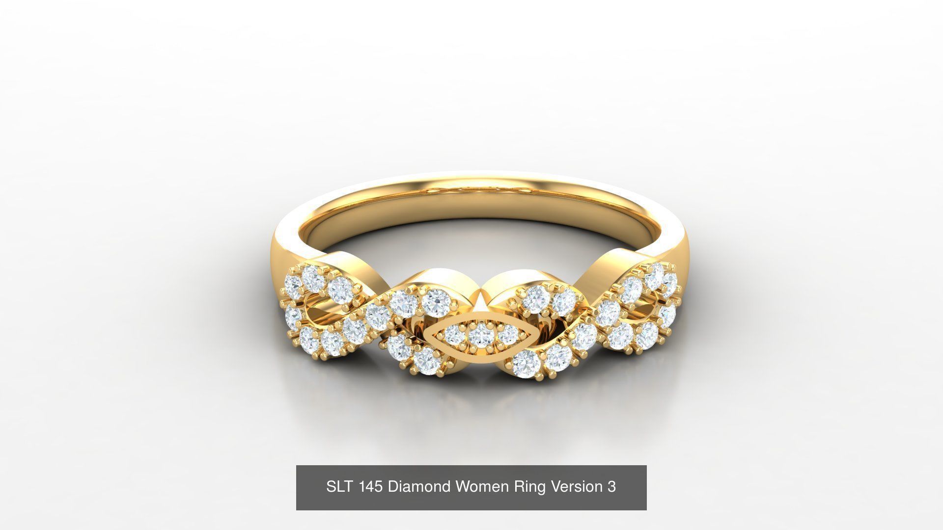 Diamond Women Ring Version 3 3D Model Collection_16