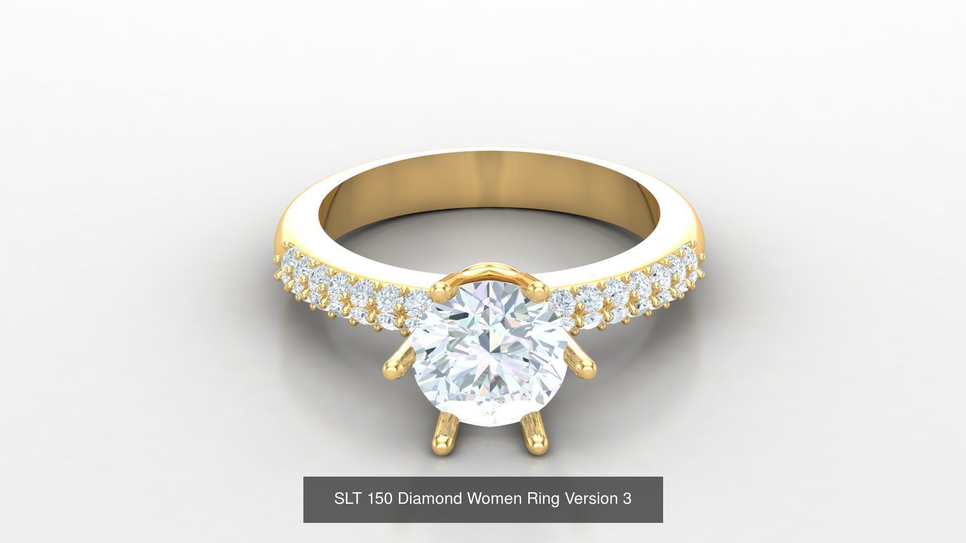 Diamond Women Ring Version 3 3D Model Collection_11
