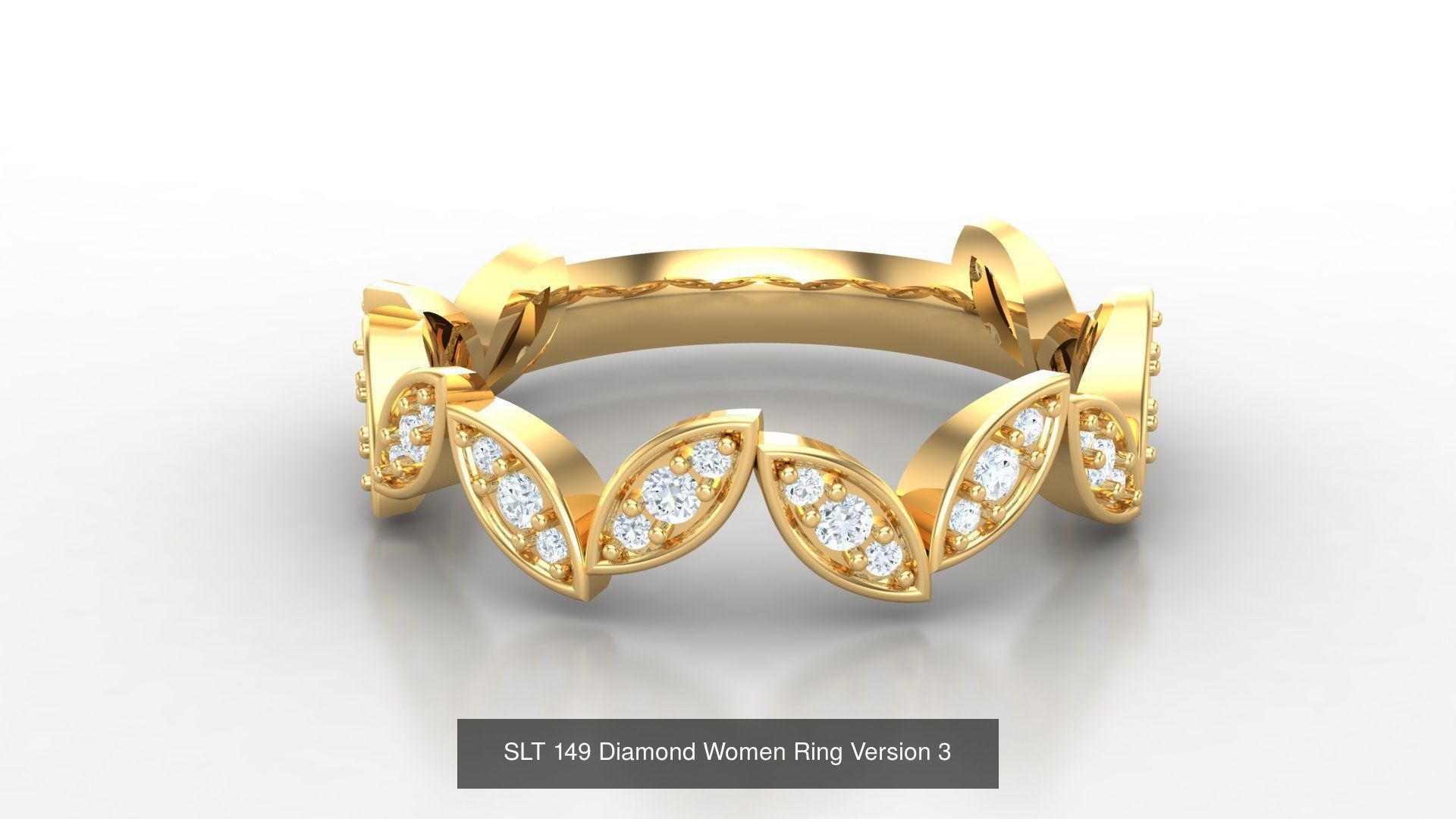 Diamond Women Ring Version 3 3D Model Collection_12