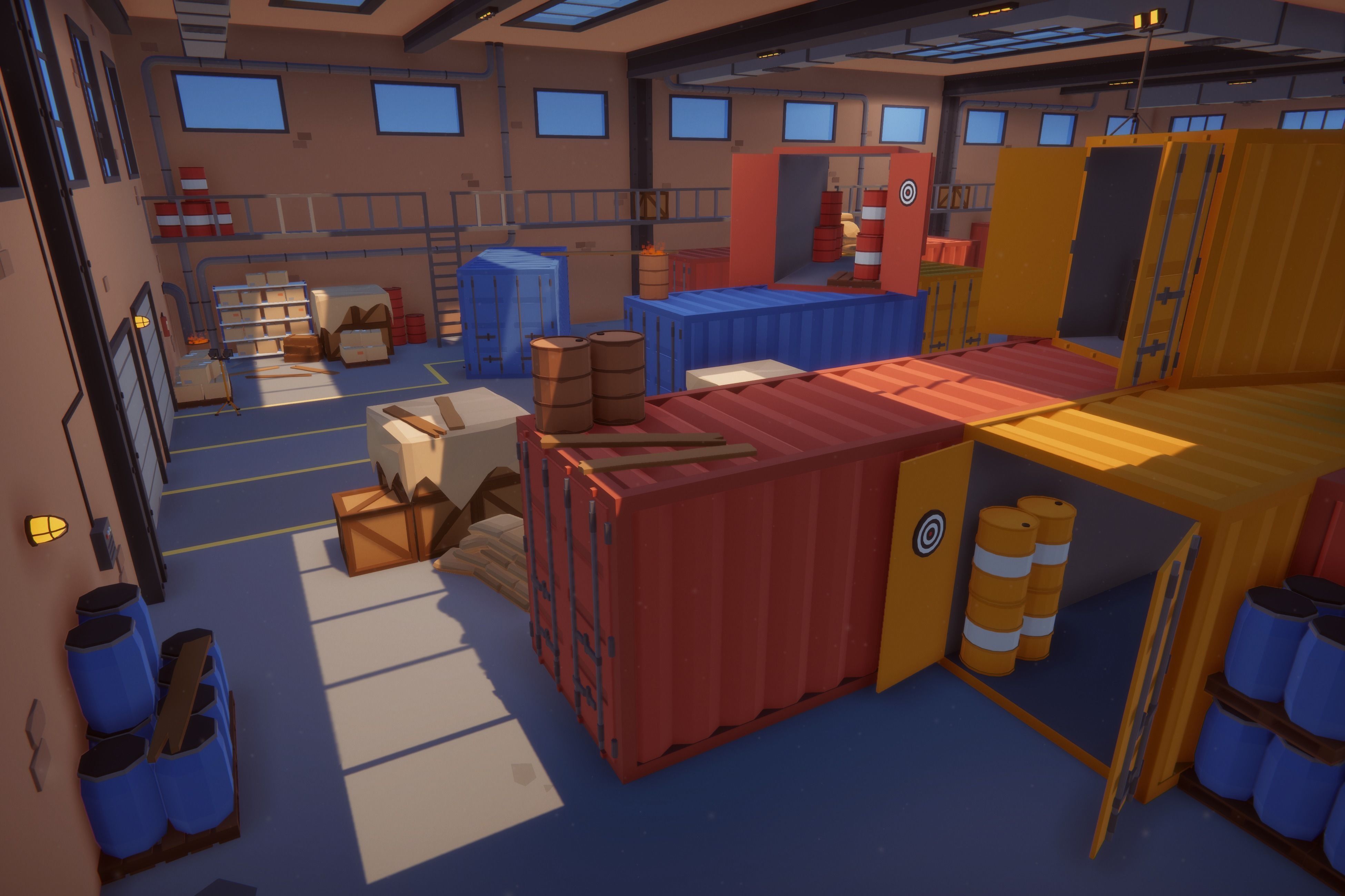 Low Poly FPS Bundle - Shooter Maps and Weapons Low-poly 3D model_3