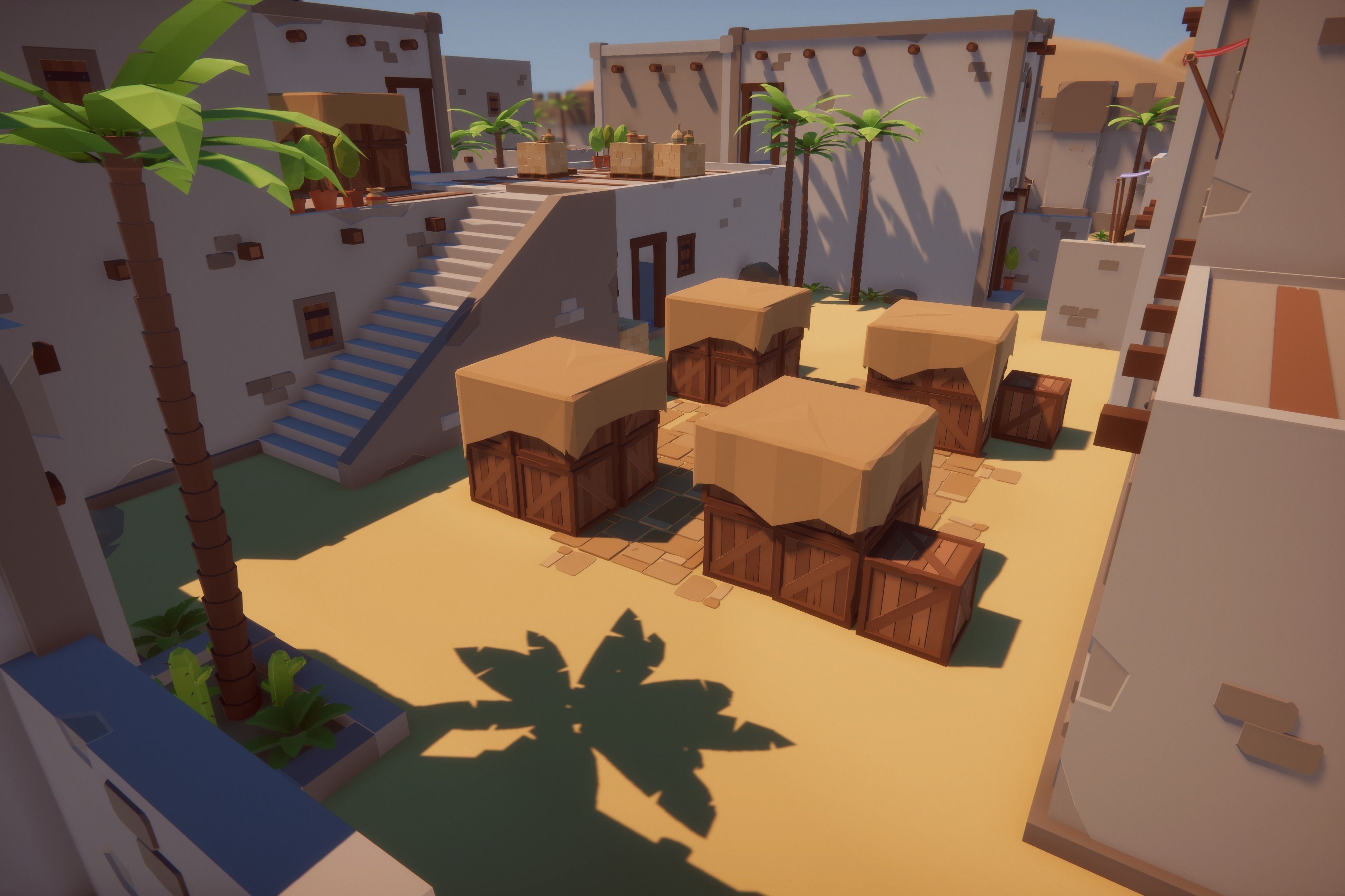 Low Poly FPS Bundle - Shooter Maps and Weapons Low-poly 3D model_2