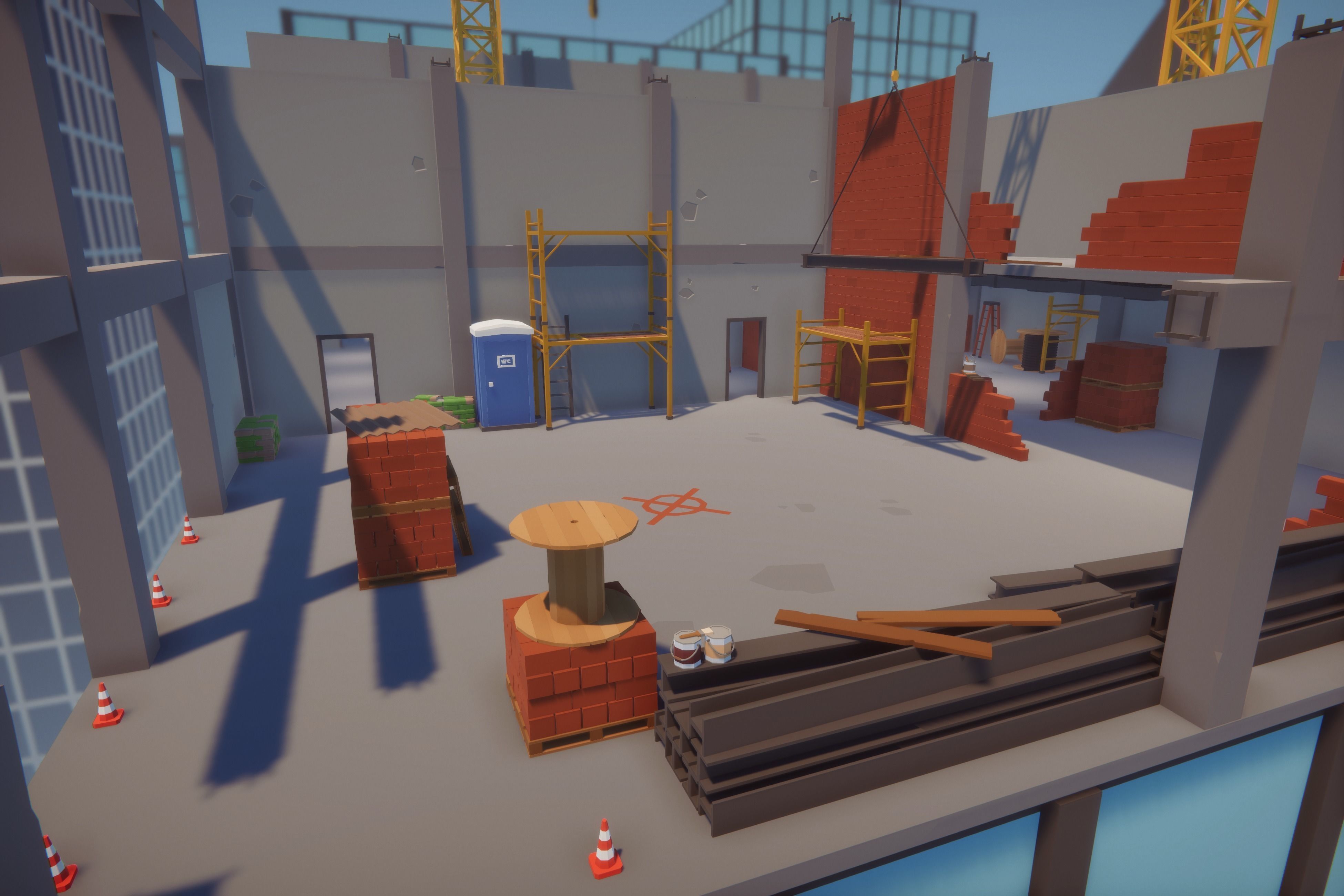 Low Poly FPS Bundle - Shooter Maps and Weapons Low-poly 3D model_6