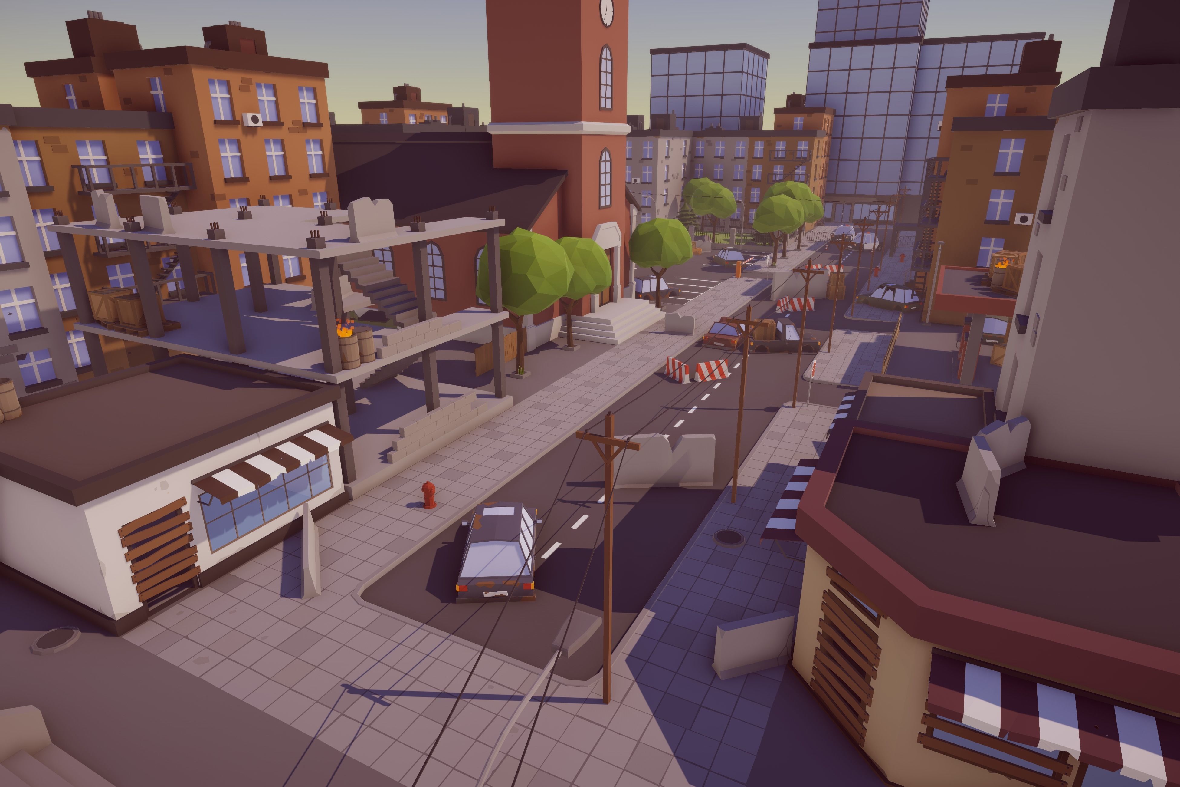 Low Poly FPS Bundle - Shooter Maps and Weapons Low-poly 3D model_1