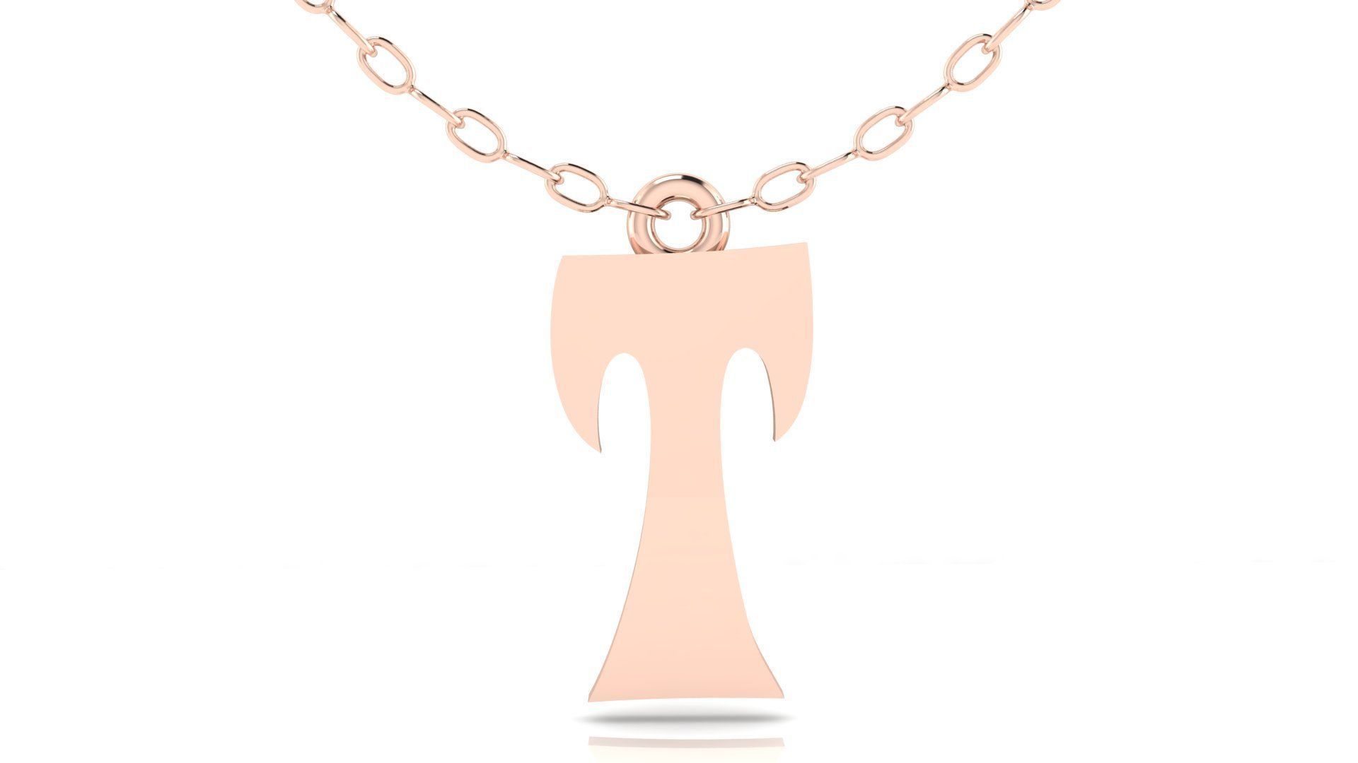 Alphabet Stylish Pendant T 3D print model_6