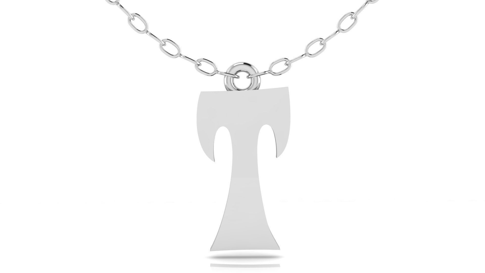 Alphabet Stylish Pendant T 3D print model_4