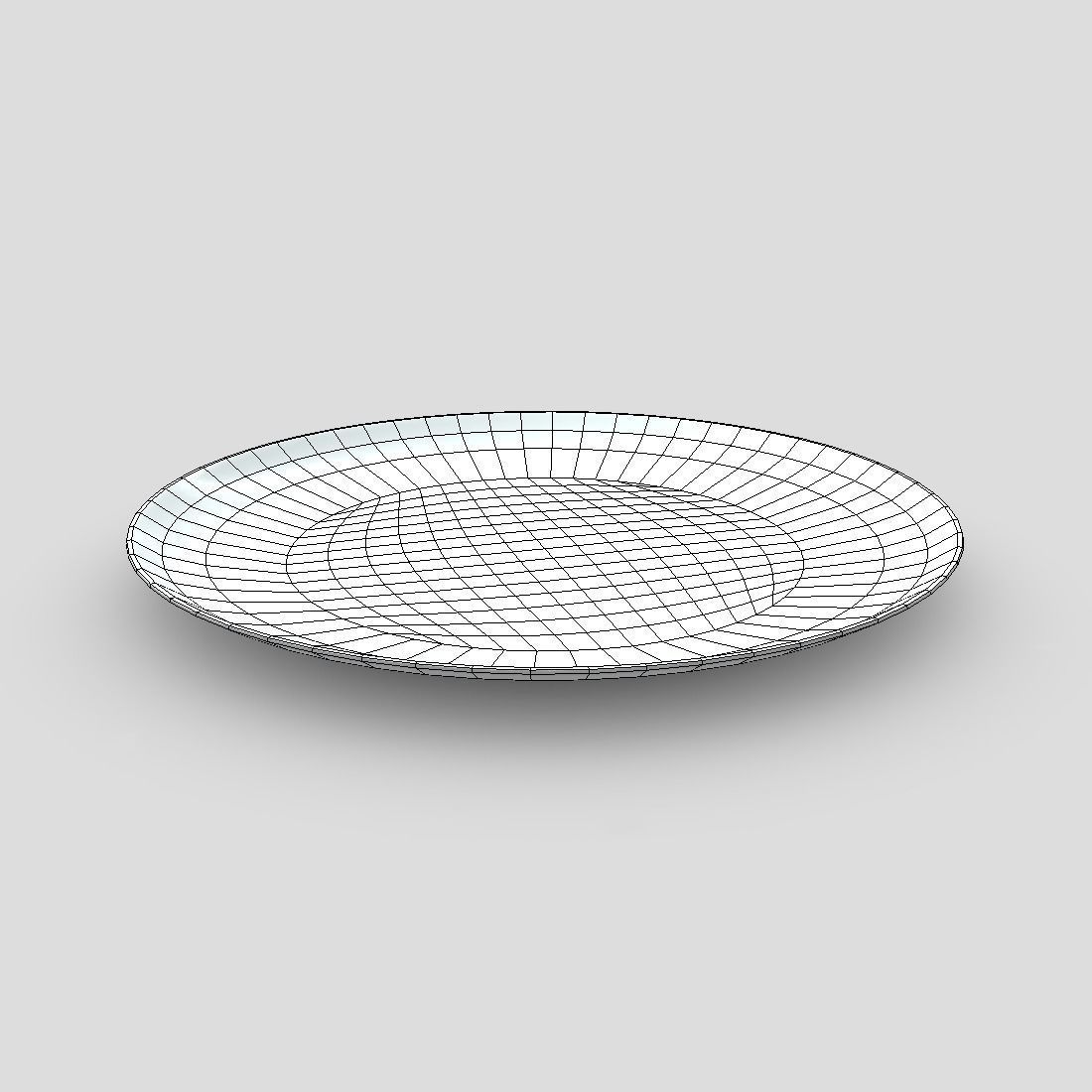 CC0 - Plate Free low-poly 3D model_2