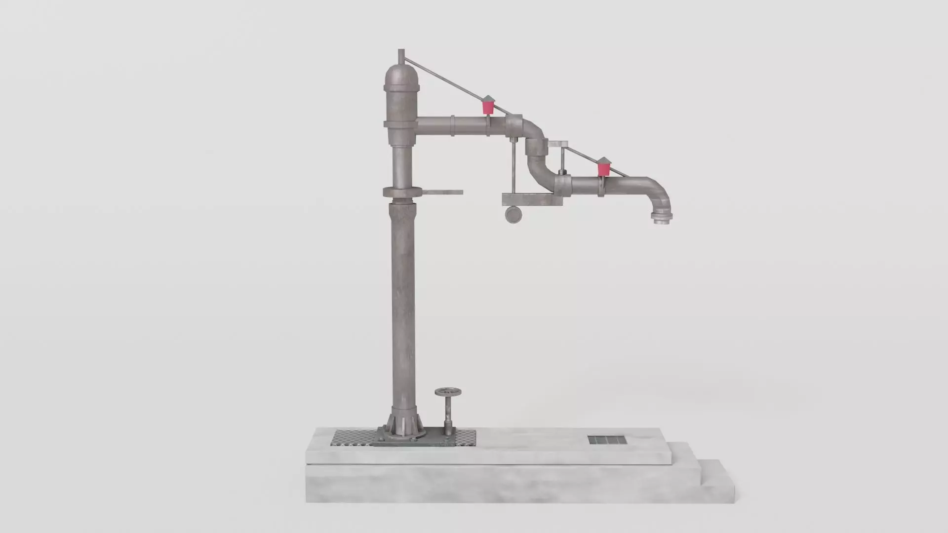 Old railway standpipe 3D model