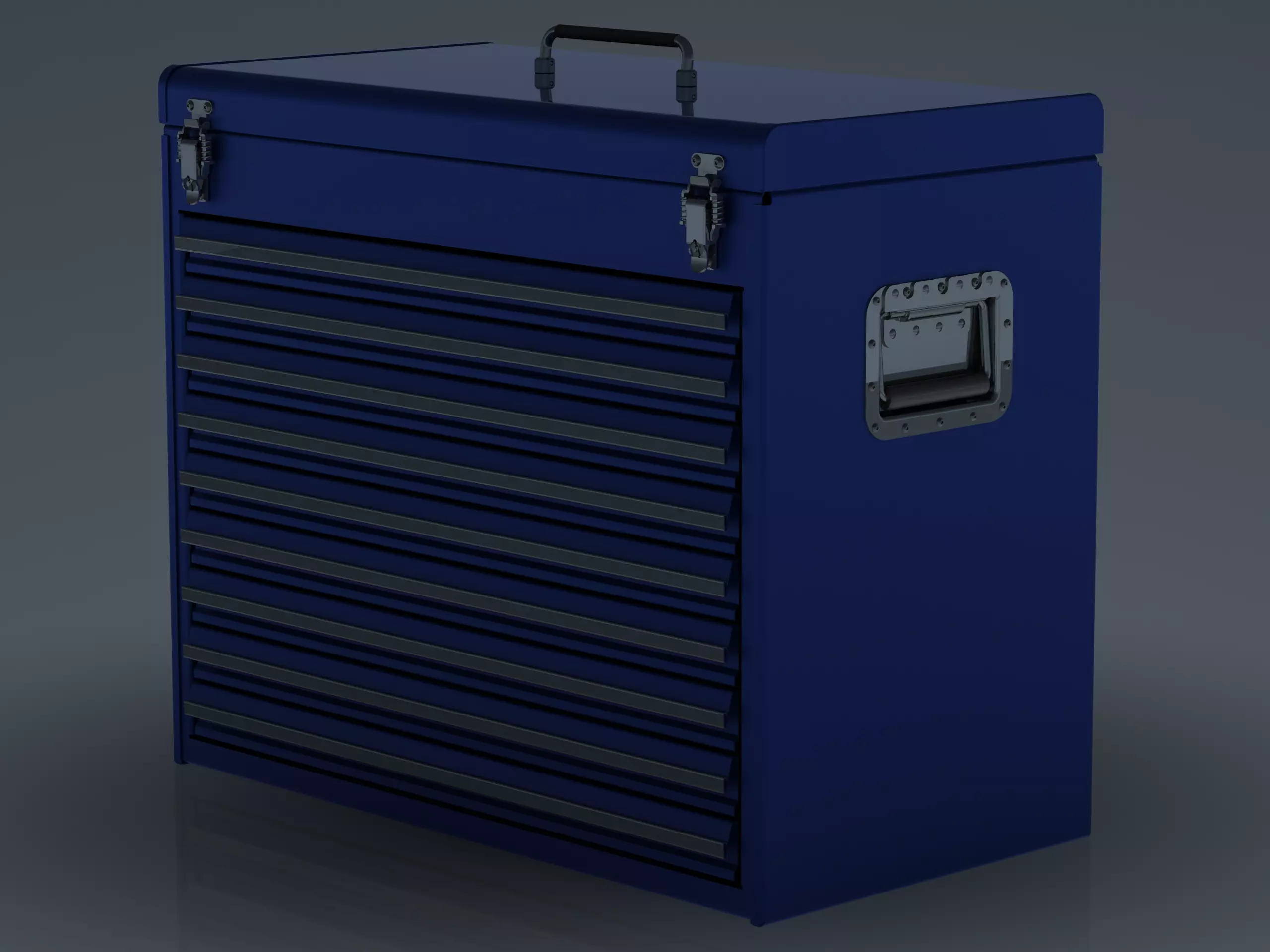 Metal Portable Tool Box with Drawers 3D model