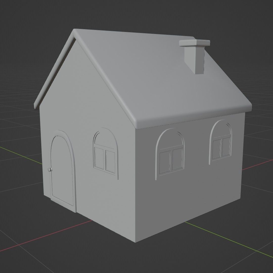 home for game  low poly 3D model_6