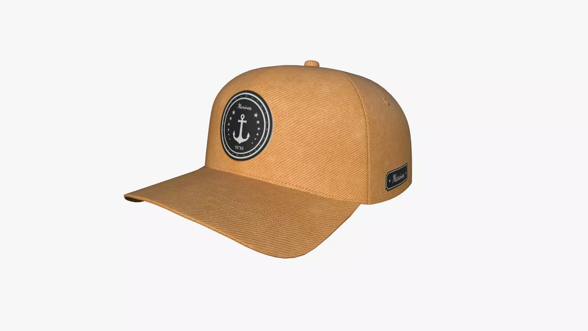 Cap A02 Brown - Character Fashion Design Low-poly 3D model