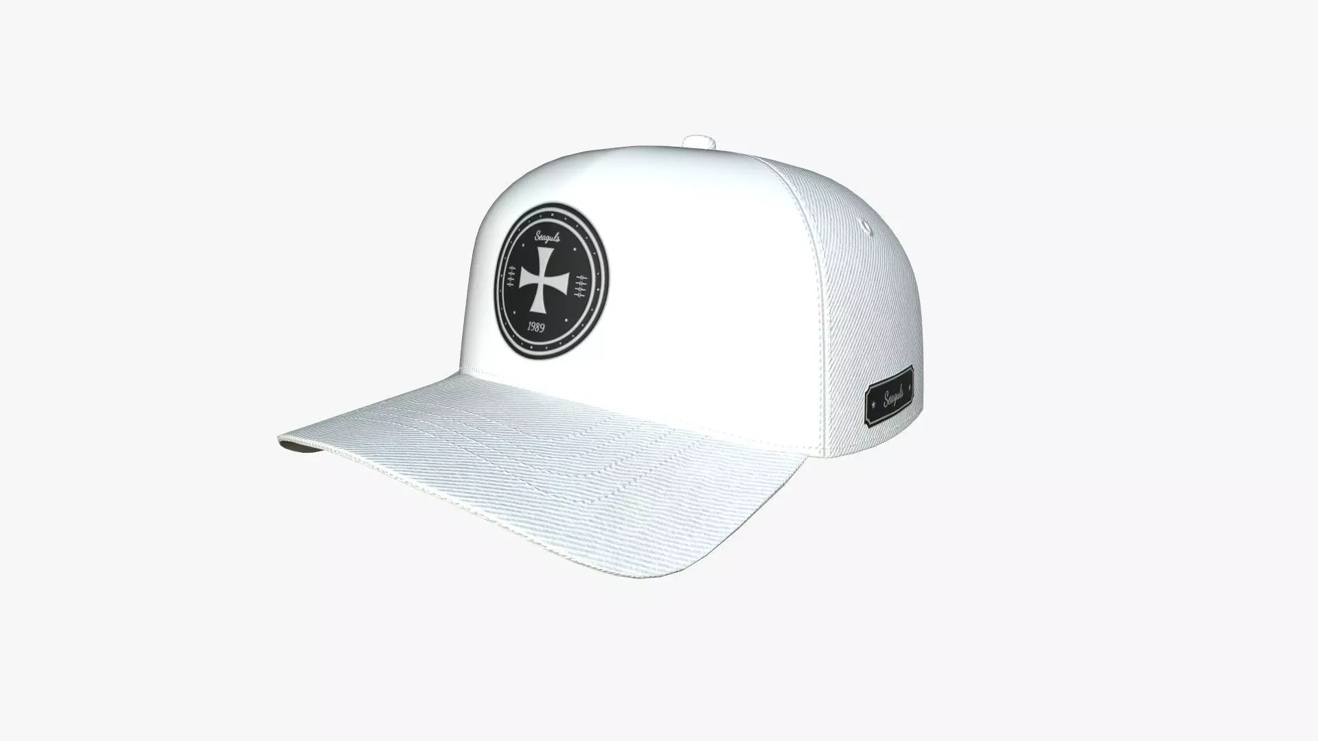 Cap A04 White - Character Fashion Design Low-poly 3D model