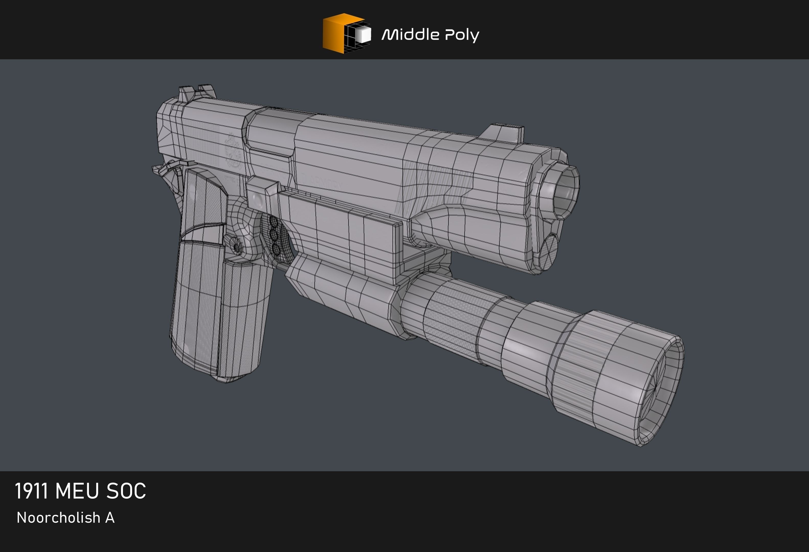 1911 MEU SOC Low-poly 3D model_5