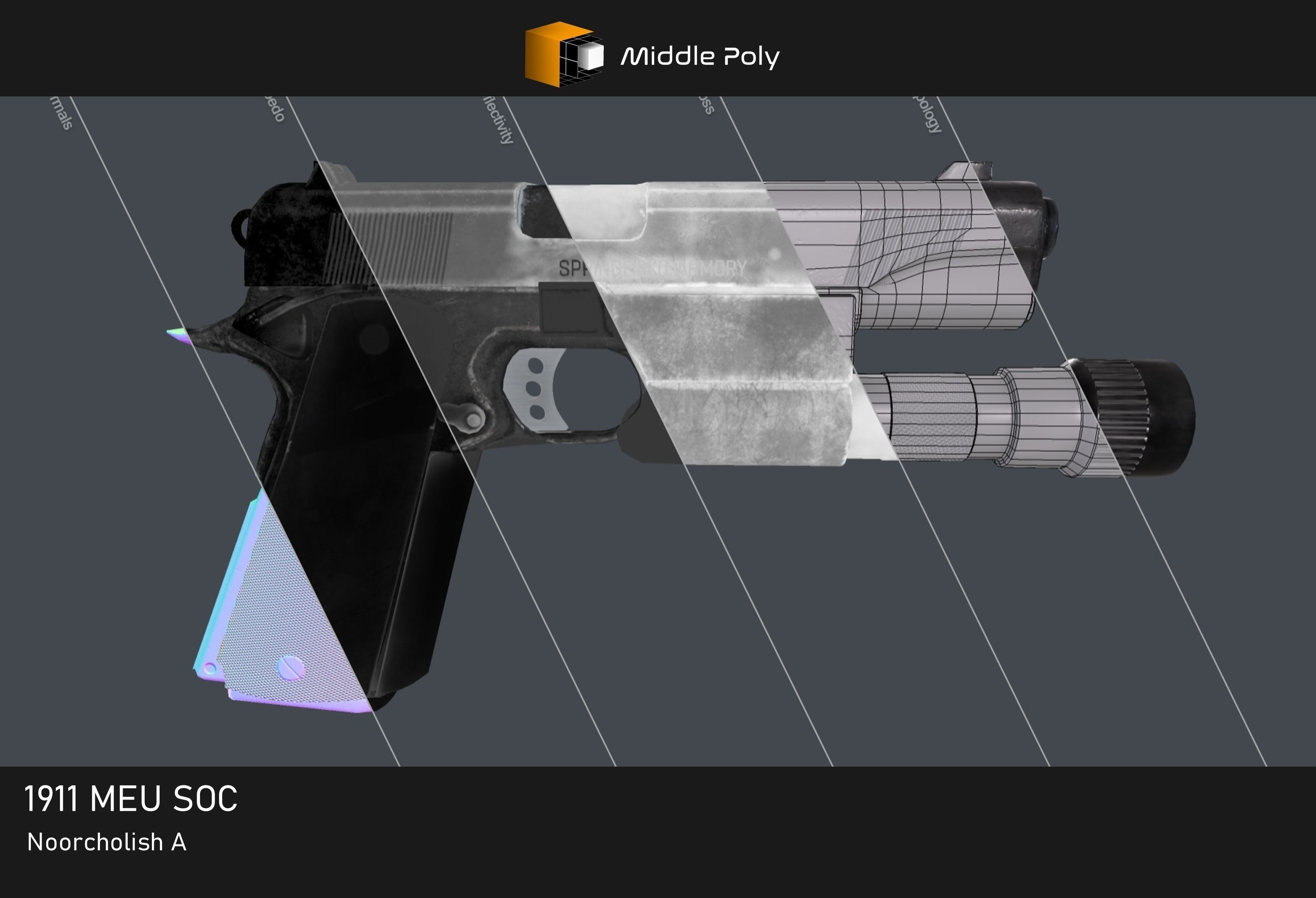 1911 MEU SOC Low-poly 3D model_3