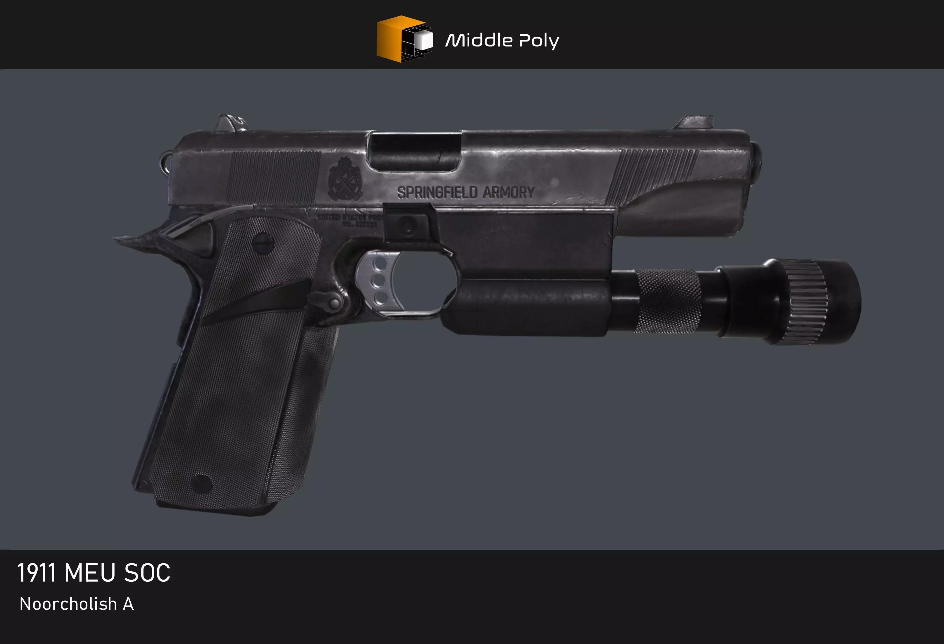 1911 MEU SOC Low-poly 3D model_0