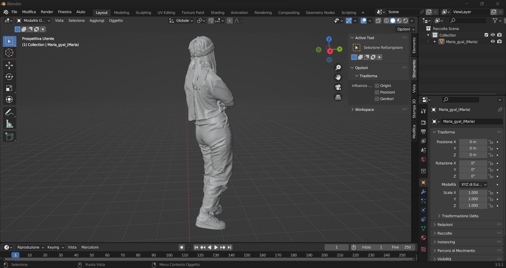 3d scan of a HipHop girl 3D print model 3D print model_4