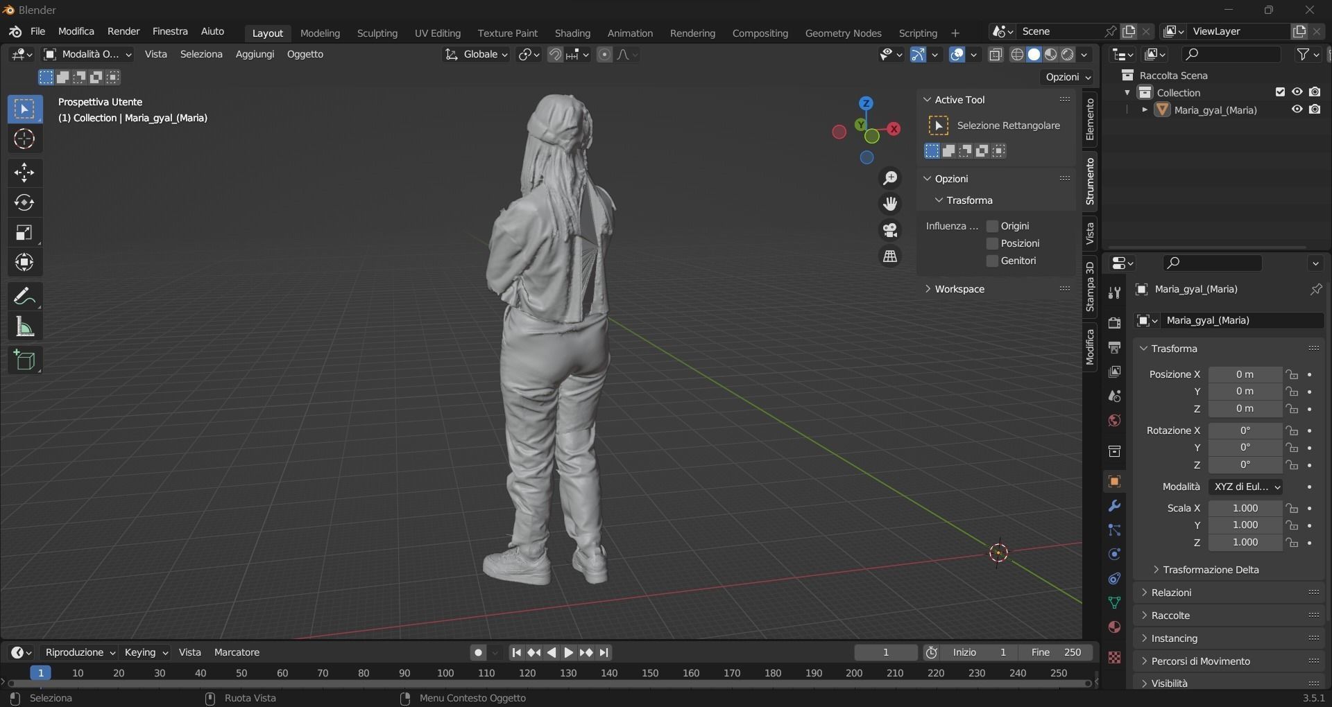 3d scan of a HipHop girl 3D print model 3D print model_1