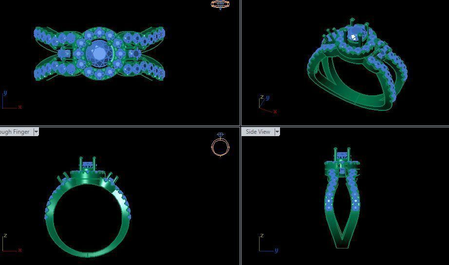 fancy ring 3D print model_11