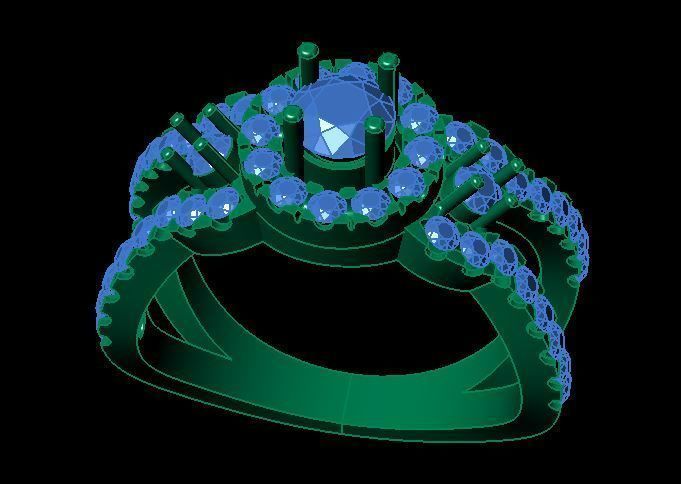 fancy ring 3D print model_7