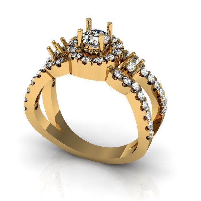 fancy ring 3D print model_2