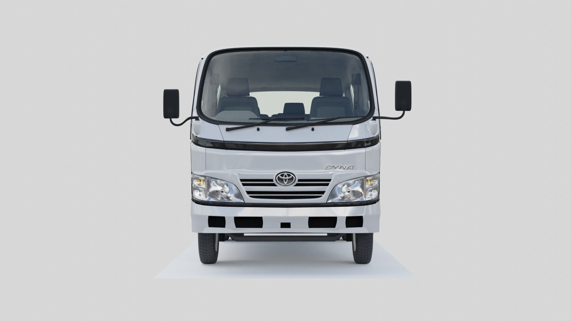 Toyota Dyna 1999 Minivan Low-poly 3D model_4