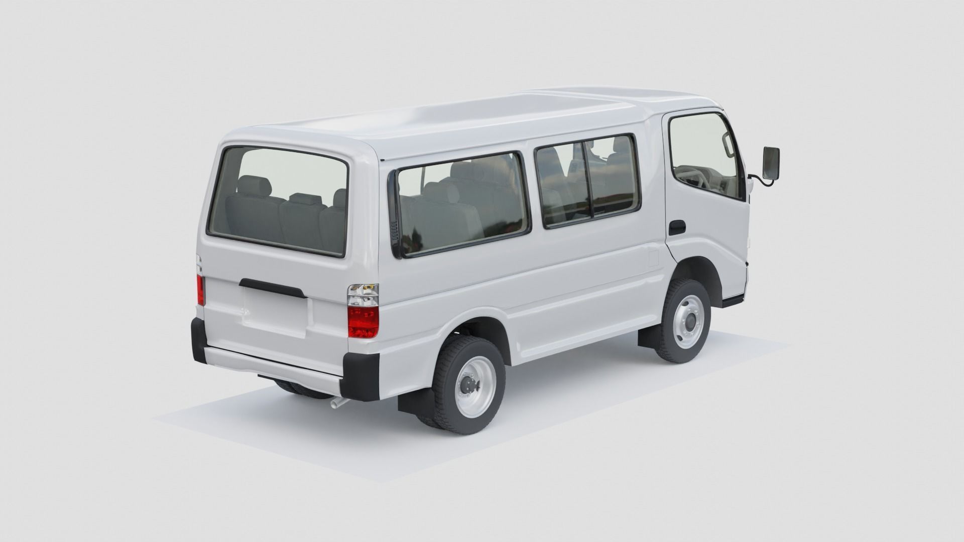 Toyota Dyna 1999 Minivan Low-poly 3D model_1