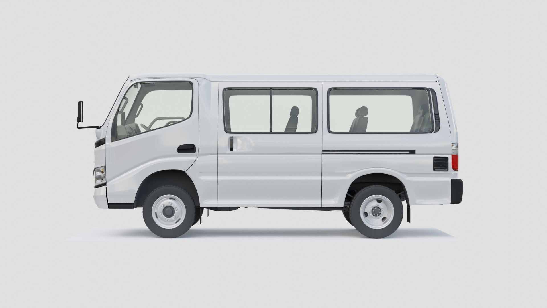 Toyota Dyna 1999 Minivan Low-poly 3D model_2