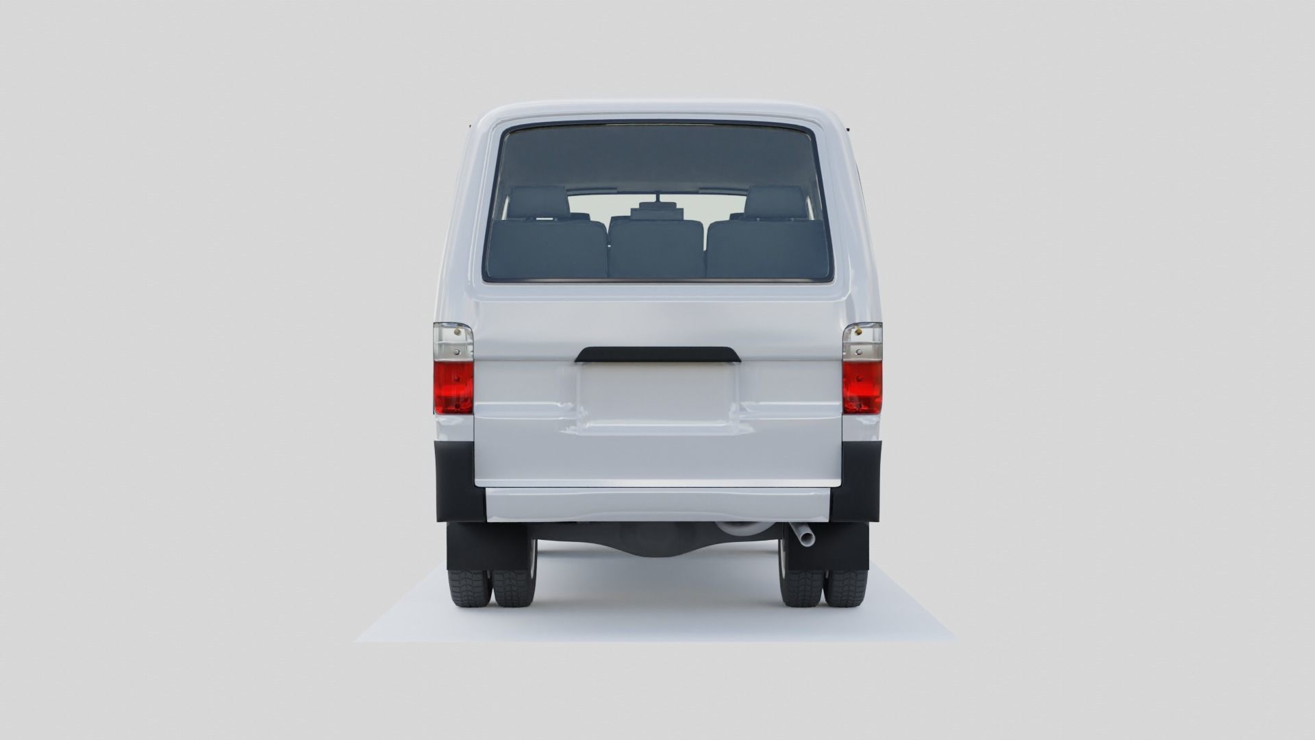 Toyota Dyna 1999 Minivan Low-poly 3D model_5