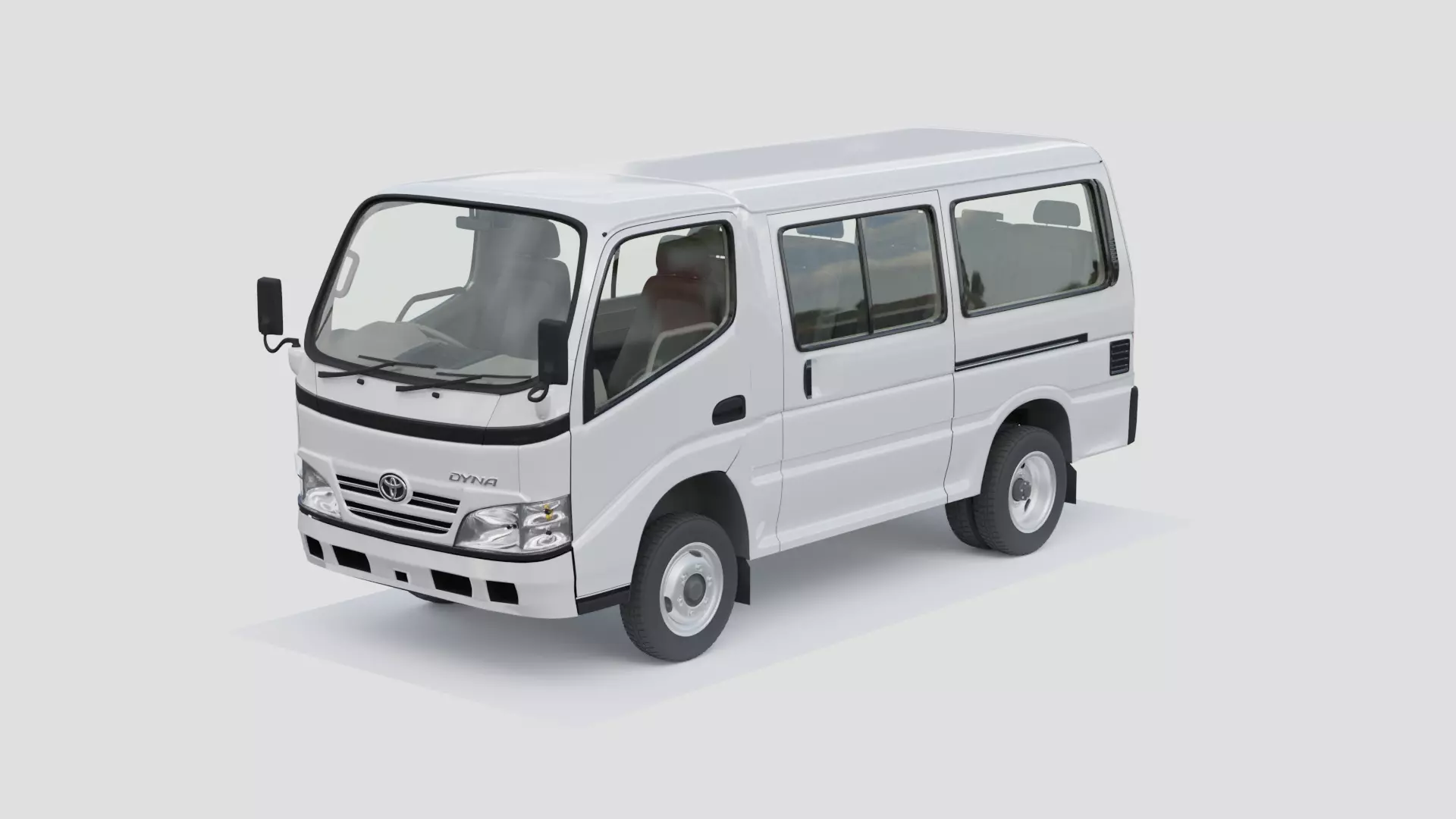 Toyota Dyna 1999 Minivan Low-poly 3D model_0