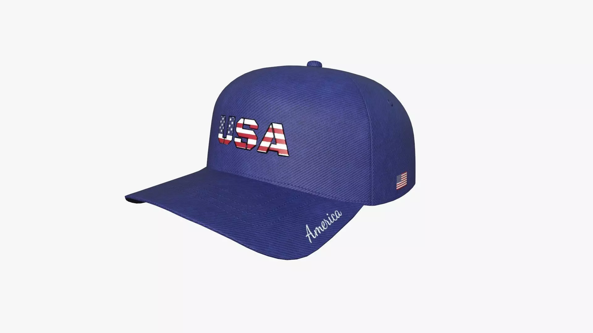 Cap A08 USA America - Character Fashion Design Low-poly 3D model