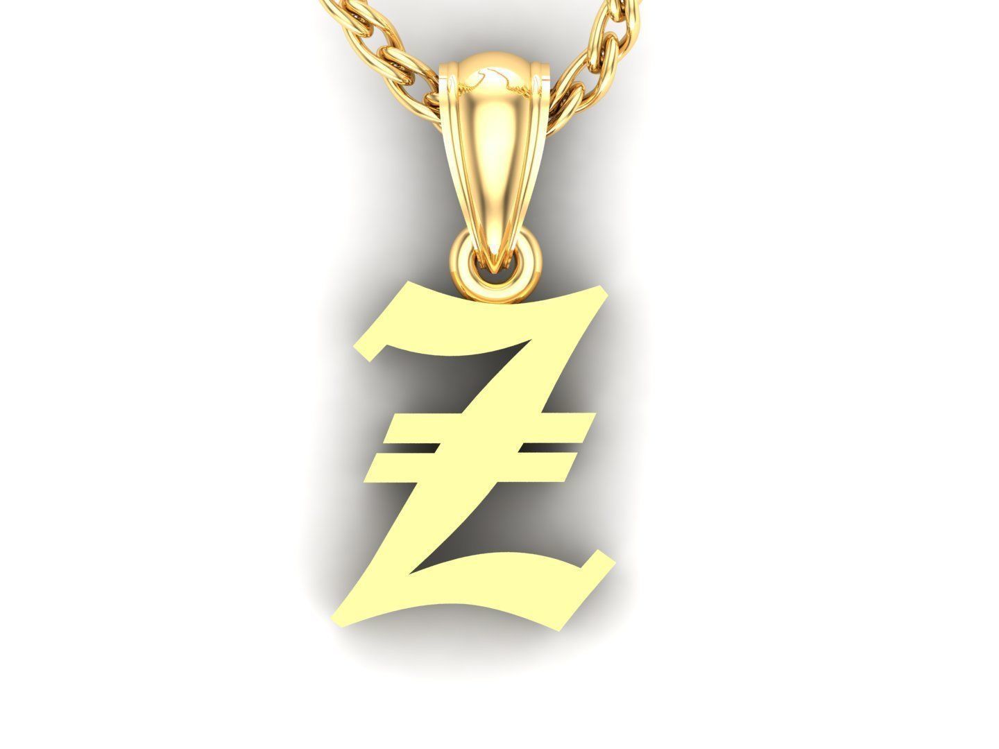 Letter Z Pendant Version 6 3D print model_4