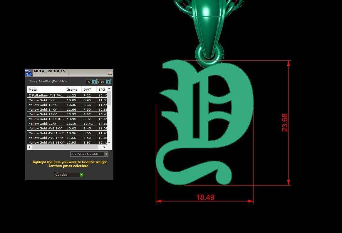 Letter Y Pendant Version 6 3D print model_1