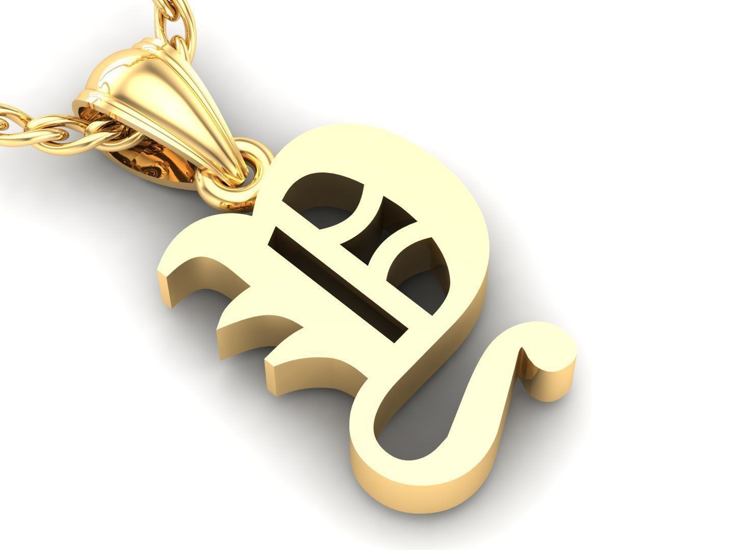 Letter Y Pendant Version 6 3D print model_2